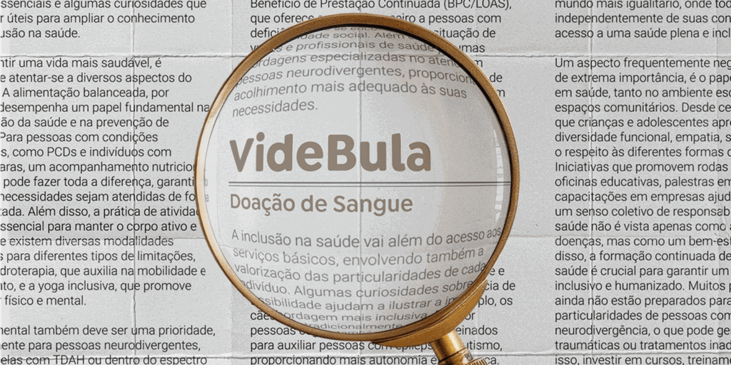 VideBula fala da doação de sangue por PcDs e raros